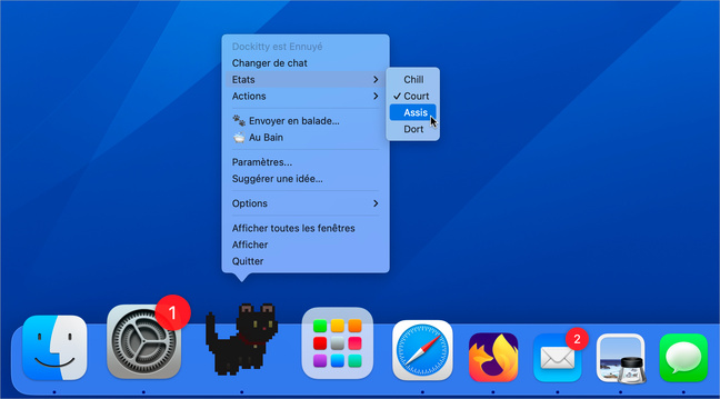 macOS • Dockitty ressuscite la mode Tamagotchi en plaçant un chat dans le dock