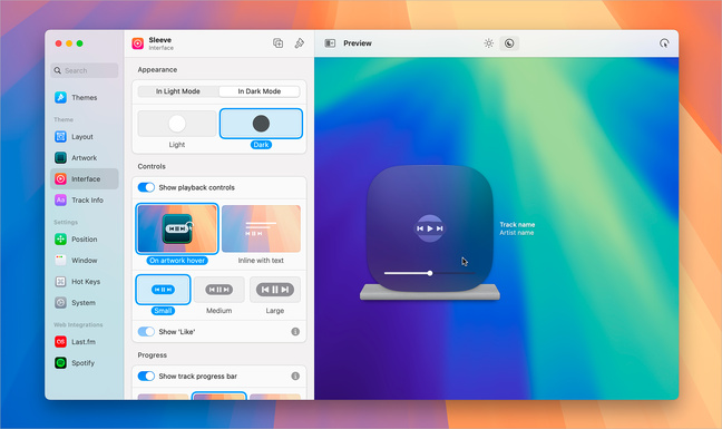 macOS • D’un clic, prenez le contrôle d’Apple Music et de Spotify avec Sleeve