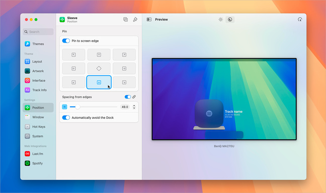 macOS • D’un clic, prenez le contrôle d’Apple Music et de Spotify avec Sleeve