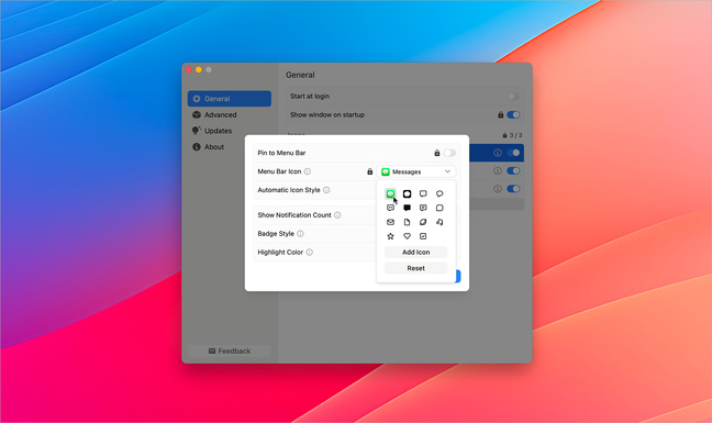 macOS • Ajoutez des icônes d’applications et des notifications à la barre des menus