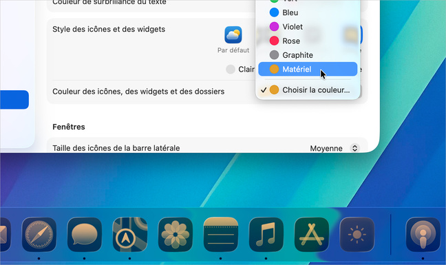 Pratique • Modifiez l’apparence des icônes et des widgets sous macOS 26 Pratique • Modifiez l’apparence des icônes et des widgets sous macOS 26
