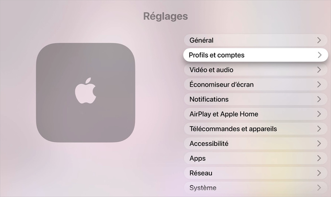 tvOS • Comment empêcher l’affichage de la sélection de profils sur l’Apple TV ?
