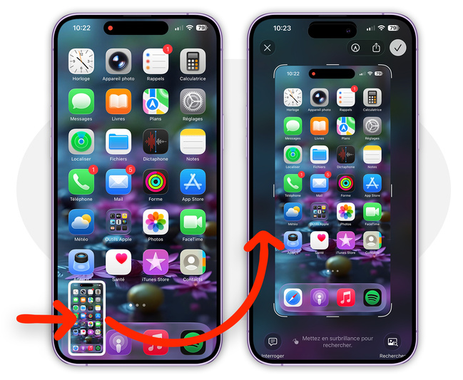 iOS 26 • Affichez immédiatement une capture d’écran sans passer par sa vignette iOS 26 • Affichez immédiatement une capture d’écran sans passer par sa vignette