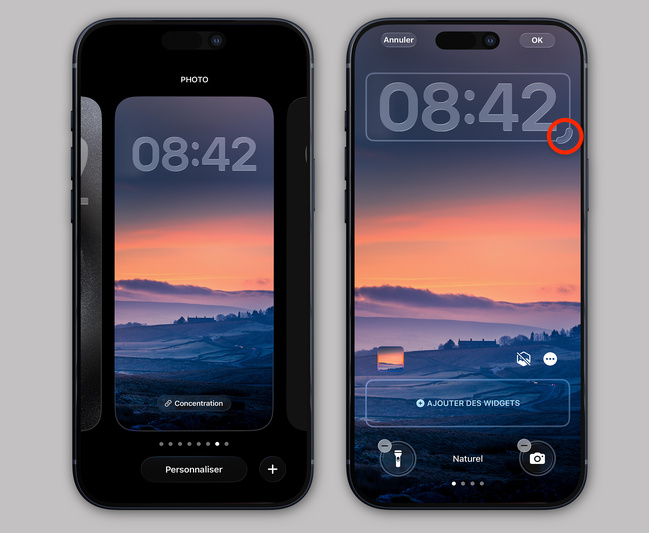 iOS • Comment personnaliser l’horloge de l’écran verrouillé sous iOS 26