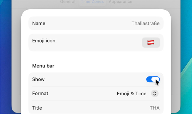 macOS • L’heure dans le monde entier depuis la barre des menus avec Zone Bar macOS • L’heure dans le monde entier depuis la barre des menus avec Zone Bar