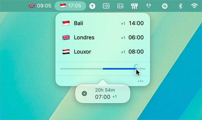 macOS • L’heure dans le monde entier depuis la barre des menus avec Zone Bar macOS • L’heure dans le monde entier depuis la barre des menus avec Zone Bar