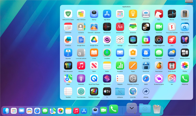 macOS 26 • Plus de Launchpad ? Ajoutez le dossier Applications dans le dock !