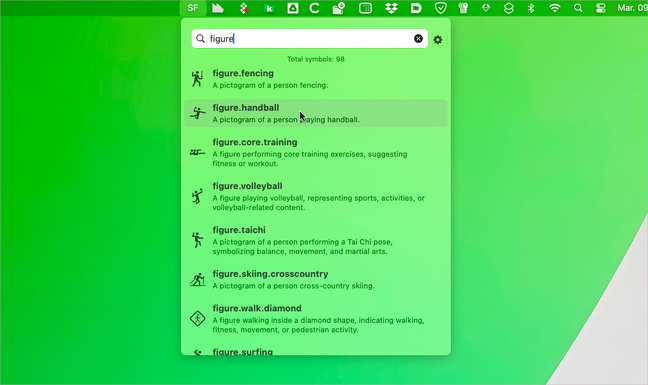 macOS • Retrouvez et copiez rapidement des pictos de la police San Francisco