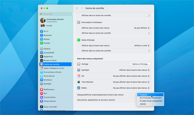 macOS • Au lieu de ranger une barre des menus encombrée, faites-la disparaitre !