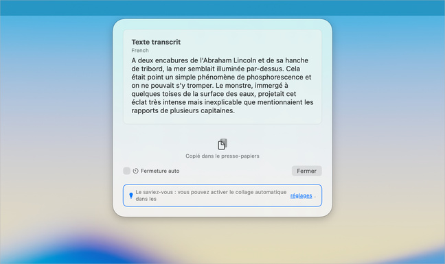 macOS • Transcrivez rapidement et gratuitement votre voix sous la forme d’un texte macOS • Transcrivez rapidement et gratuitement votre voix sous la forme d’un texte