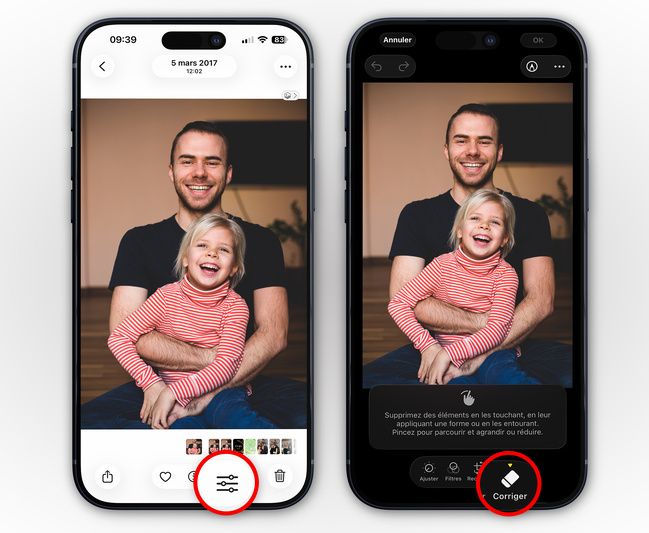 iOS • Masquez le visage d’une personne avec les outils intégrés à Photos
