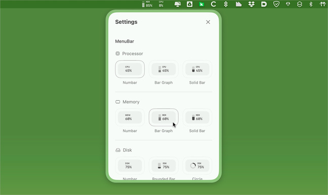 macOS • Affichez un moniteur d’activité système gratuit dans la barre des menus macOS • Affichez un moniteur d’activité système gratuit dans la barre des menus