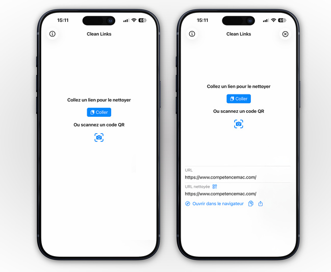 iOS • Vérifiez les URL des QR codes avant de les ouvrir et évitez les mauvaises surprises