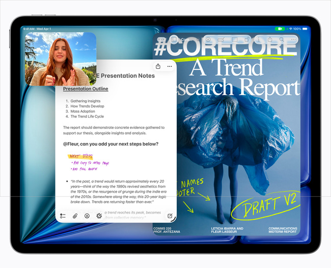 L'iPad Air édition 2026. Photo © Apple. L'iPad Air édition 2026. Photo © Apple.