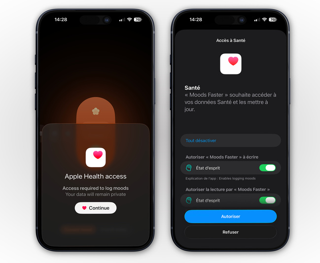 iOS : une application pour suivre votre ressenti intérieur en un clin d’œil sur Santé