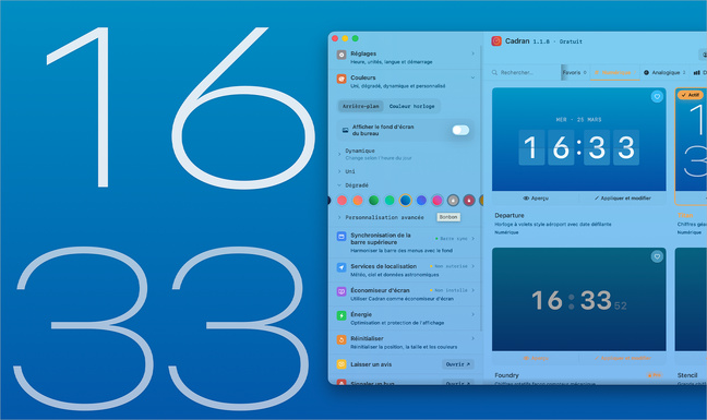 macOS • Affichez personnalisez l’heure de multiples façons sur le bureau