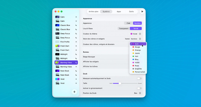 macOS • Personnalisez toute l’apparence de votre Mac d’un simple clic macOS • Personnalisez toute l’apparence de votre Mac d’un simple clic