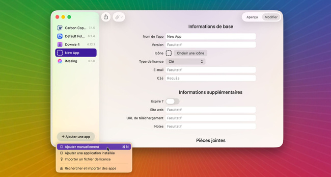 macOS •  Licence Store, une application pour gérer les licences de vos logiciels