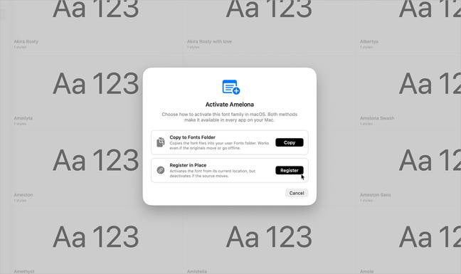 macOS • Pica, un nouveau gestionnaire de polices totalement gratuit