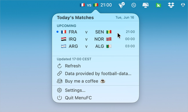 macOS • Consultez d’un clic les résultats en direct de la Coupe du monde foot macOS • Consultez d’un clic les résultats en direct de la Coupe du monde foot