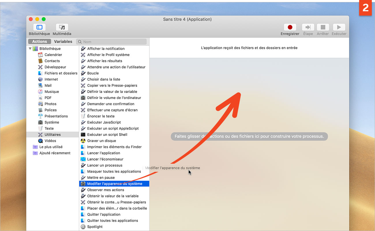 [Automator] Changez de couleur de l'interface en un clic dans macOS Mojave !