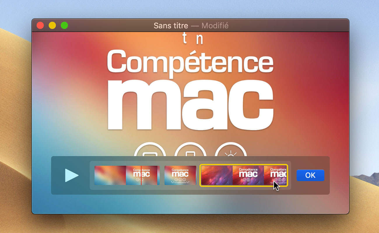 [macOS Mojave] Raccourcissez une vidéo ou un morceau de musique