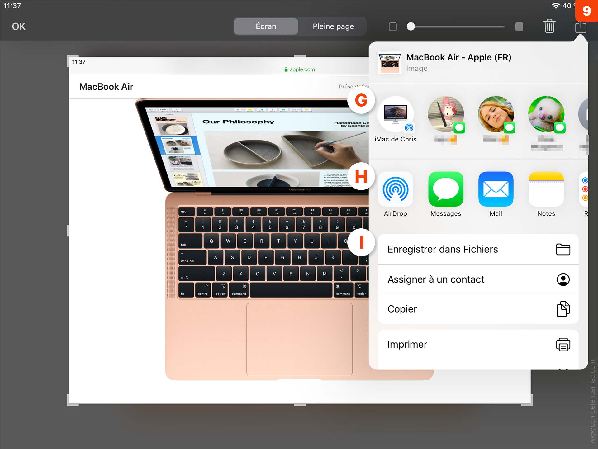 iOS • Capturer et partager une capture d’écran avec l’iPhone/iPad