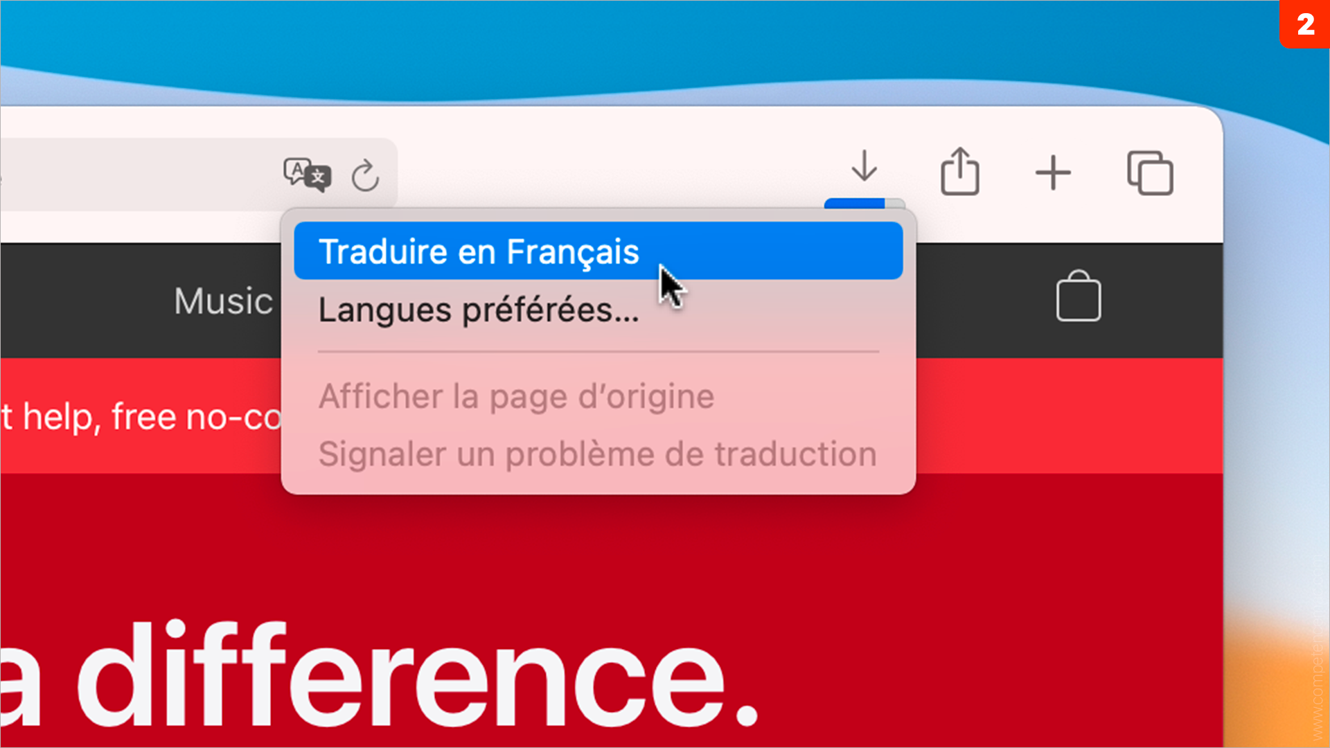 macOS 11 Big Sur • Traduire une page web dans Safari macOS 11 Big Sur • Traduire une page web dans Safari