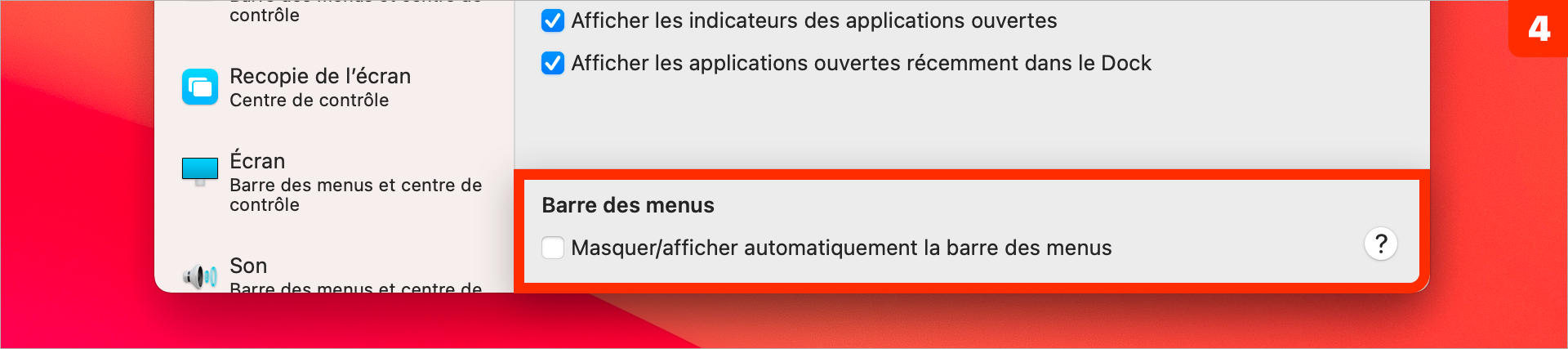 macOS 11 • Découvrez le nouveau panneau Dock et barre des menus