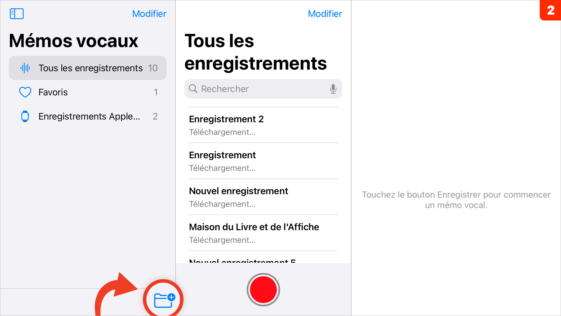 iOS 14 • Classez vos mémos audio dans des dossiers