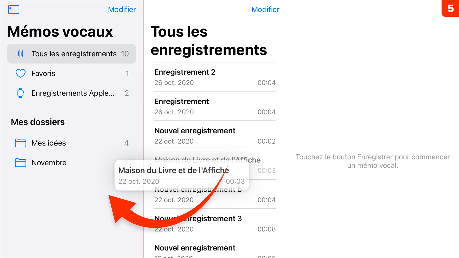 iOS 14 • Classez vos mémos audio dans des dossiers iOS 14 • Classez vos mémos audio dans des dossiers