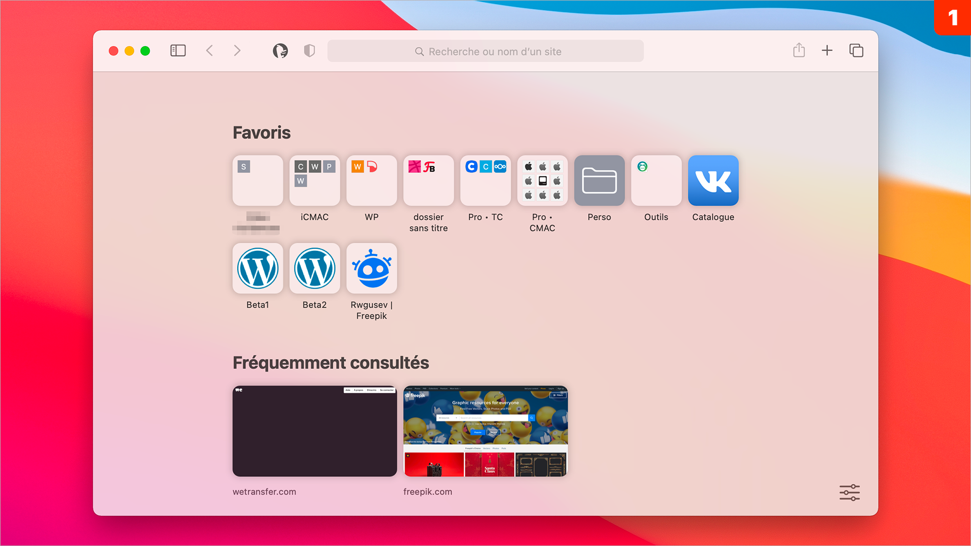 macOS 11 • Personnaliser la page de démarrage de Safari