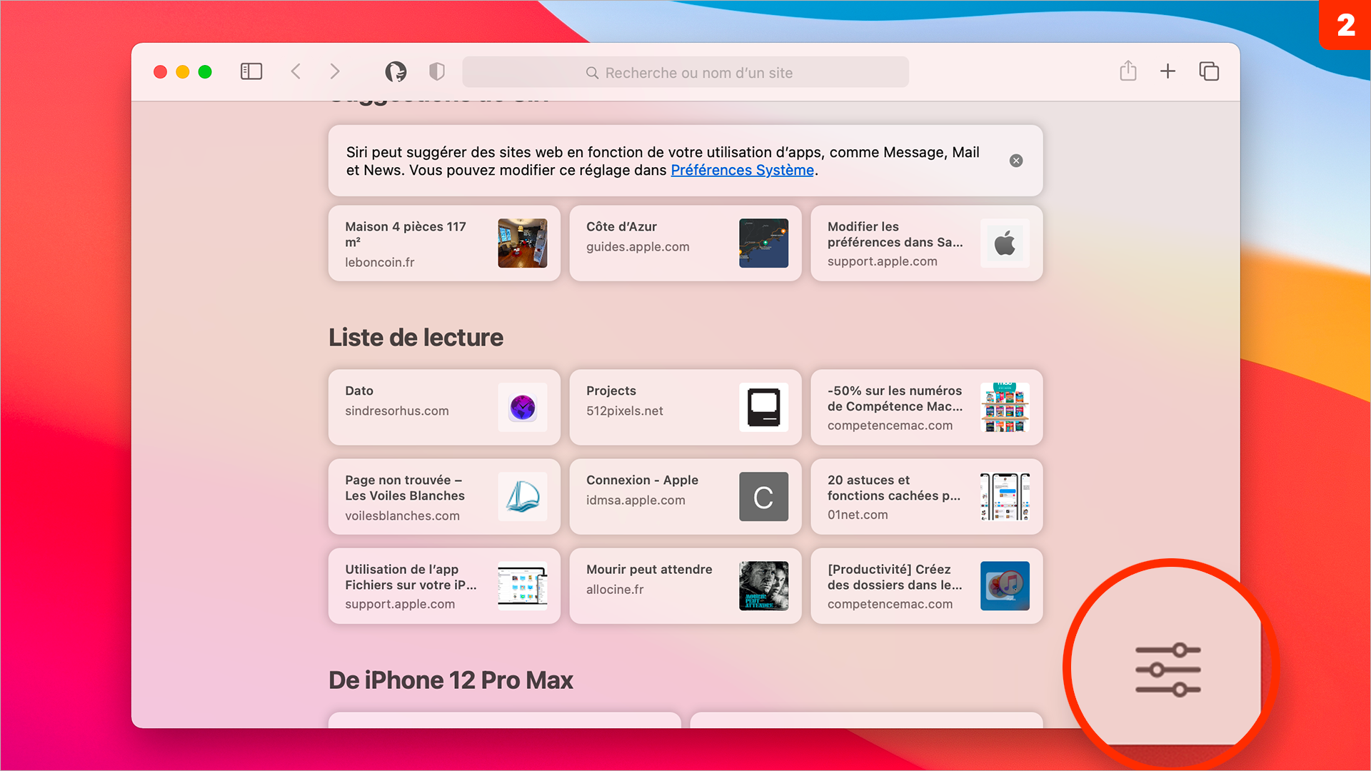 macOS 11 • Personnaliser la page de démarrage de Safari macOS 11 • Personnaliser la page de démarrage de Safari