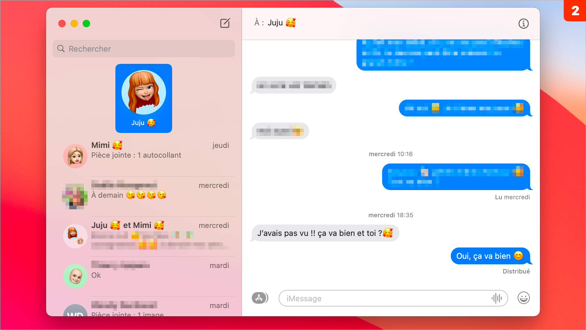 macOS 11 • Épingler des conversations dans Messages