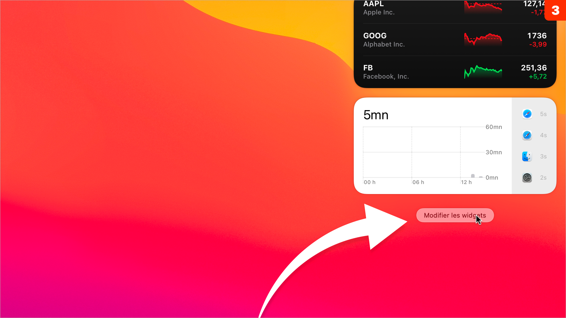 macOS 11 • Ajouter, modifier ou supprimer un widget