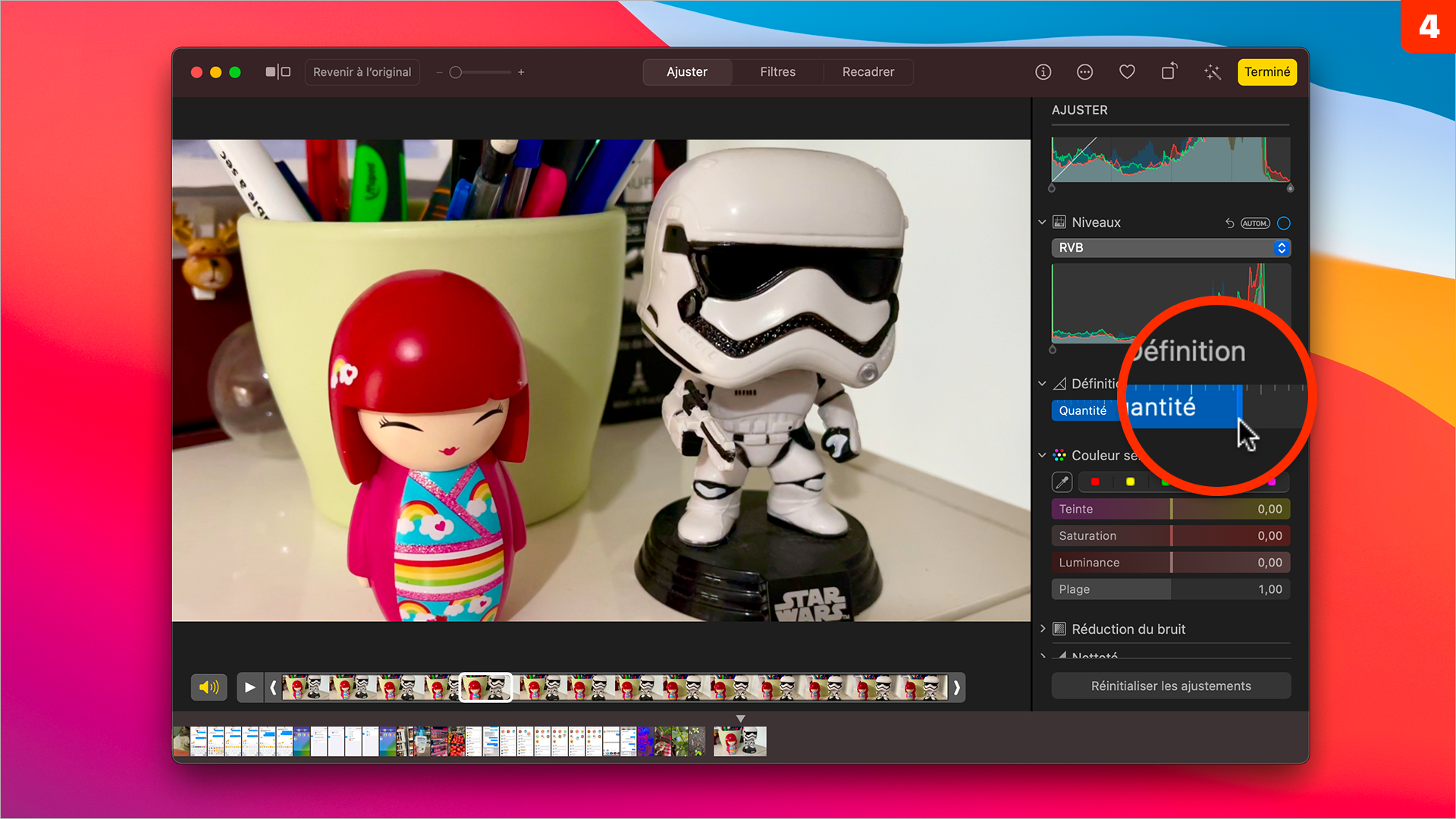 macOS 11 • Retoucher et recadrer une vidéo depuis Photos macOS 11 • Retoucher et recadrer une vidéo depuis Photos