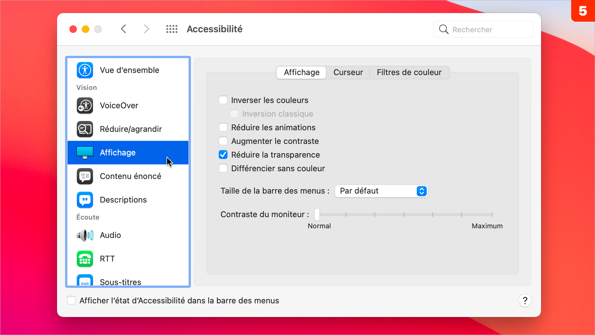 macOS • Comment désactiver la transparence des fenêtres