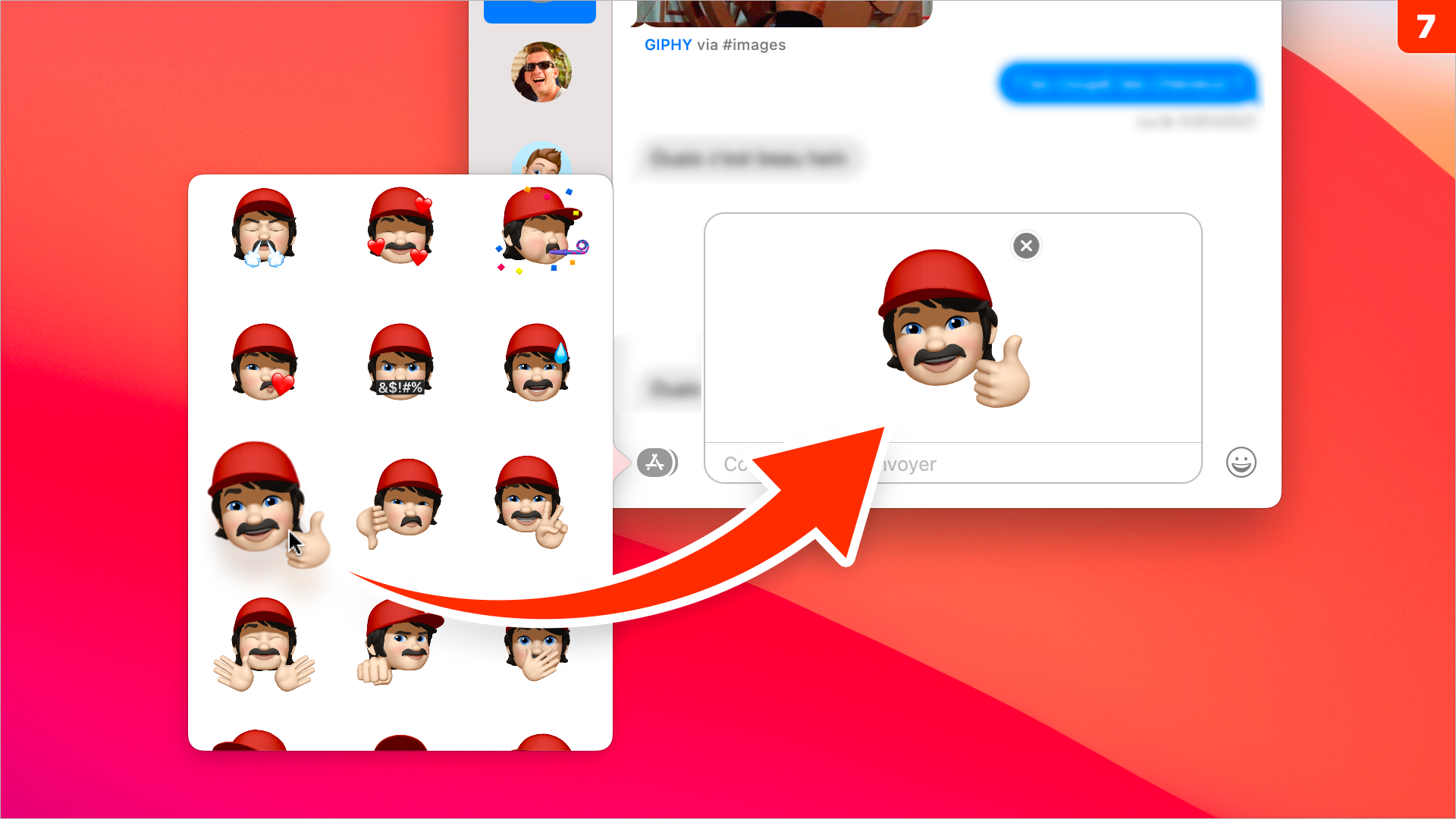 macOS • Créer un memoji depuis l'application Messages