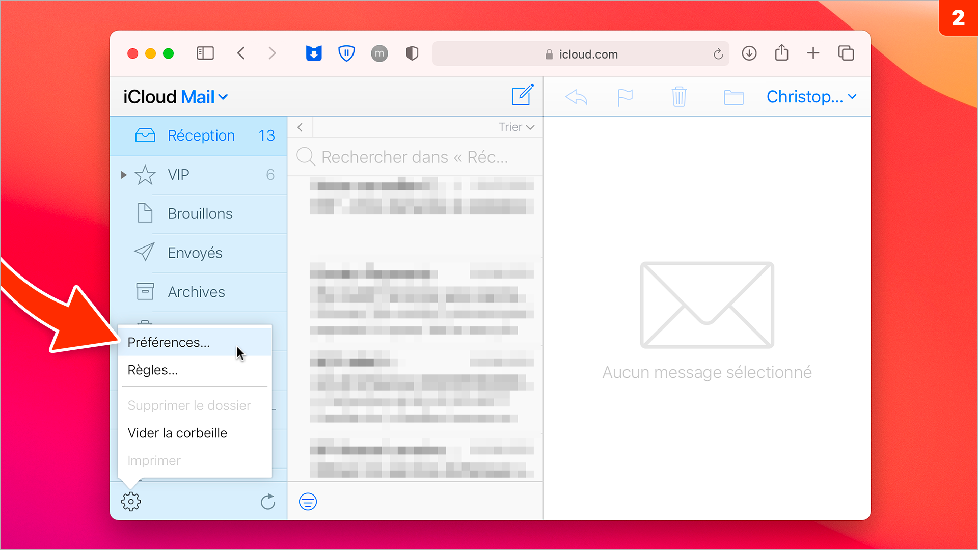 iCloud • Créez un message d’absence dans Mail pendant vos vacances