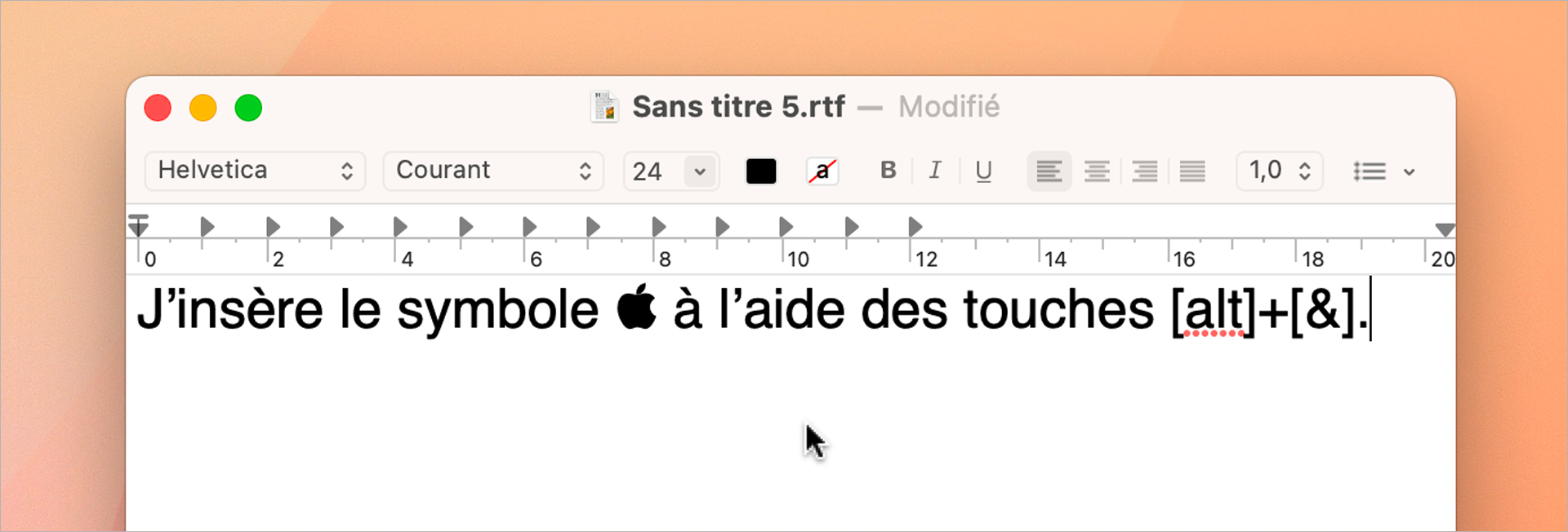 macOS • Comment insérer le symbole  dans un texte ?