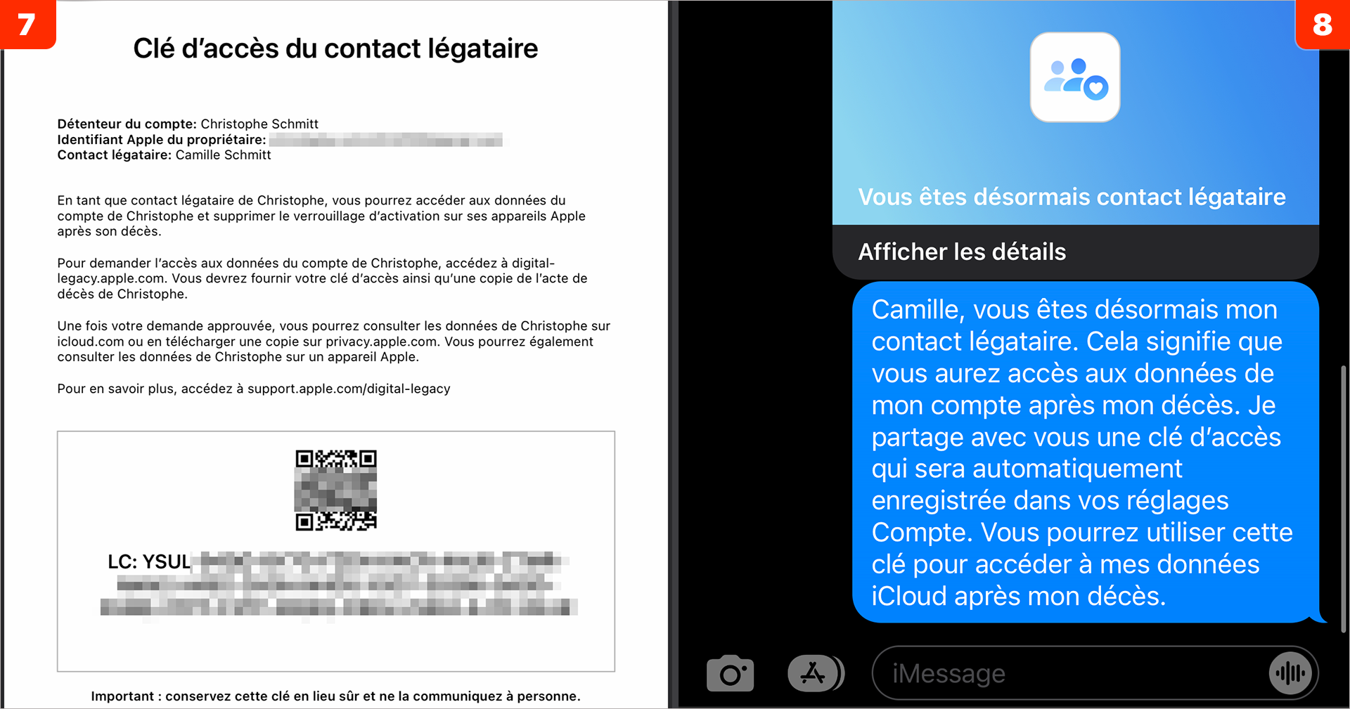 iOS 15 • Léguez les données de votre compte iCloud à un proche
