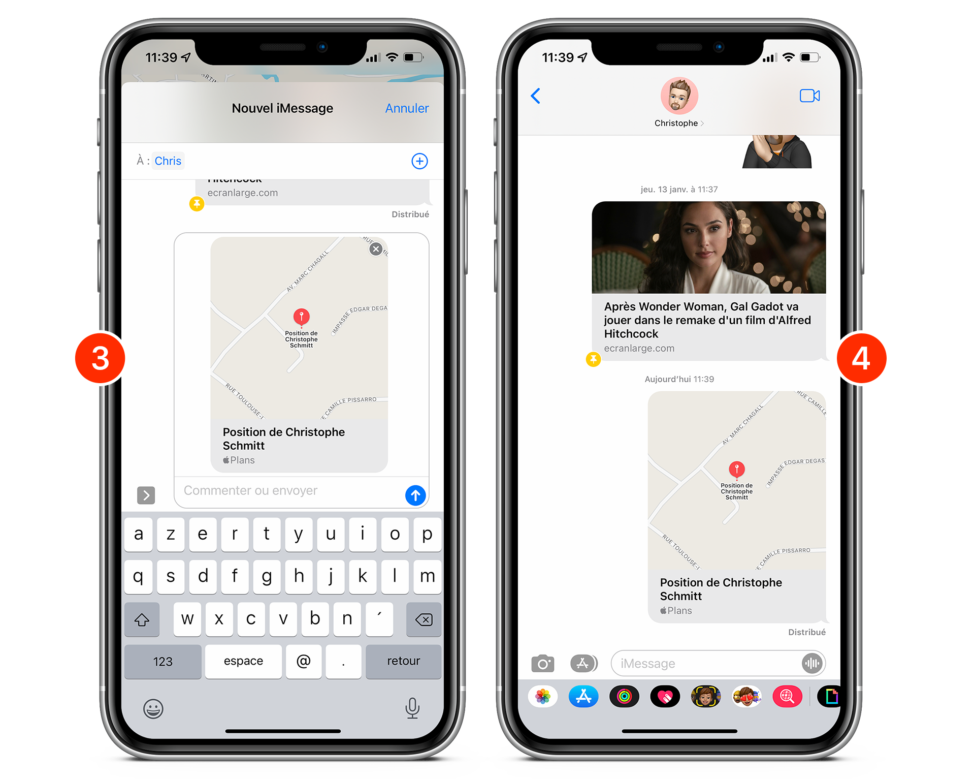 iOS • Partagez rapidement votre position avec un ami