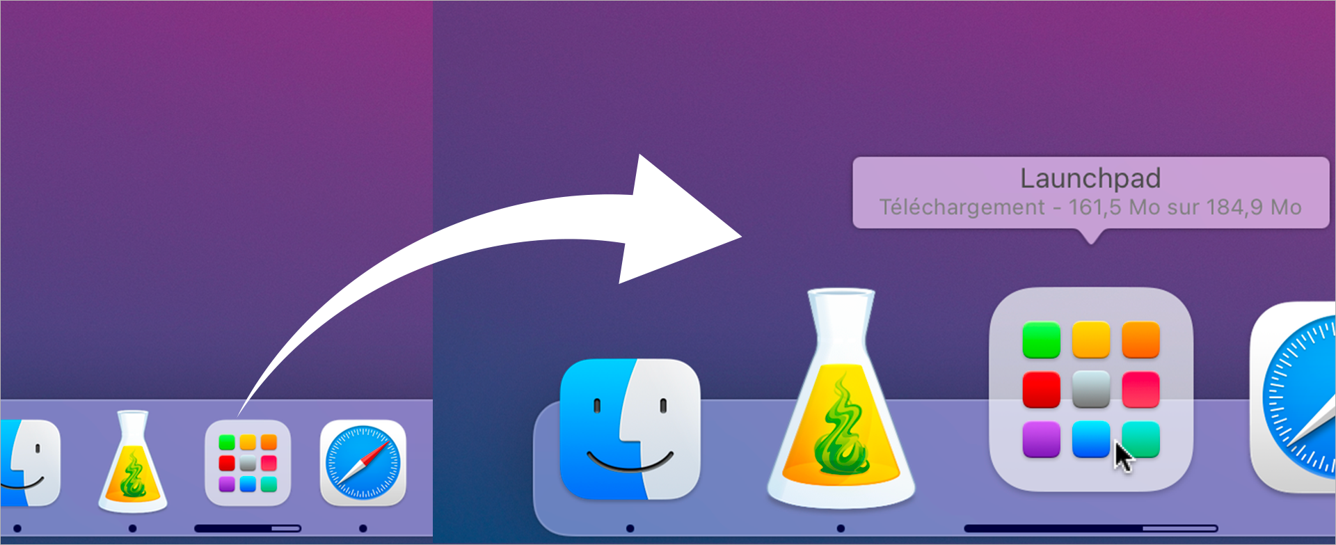 macOS • Surveillez la progression du téléchargement d'une application 