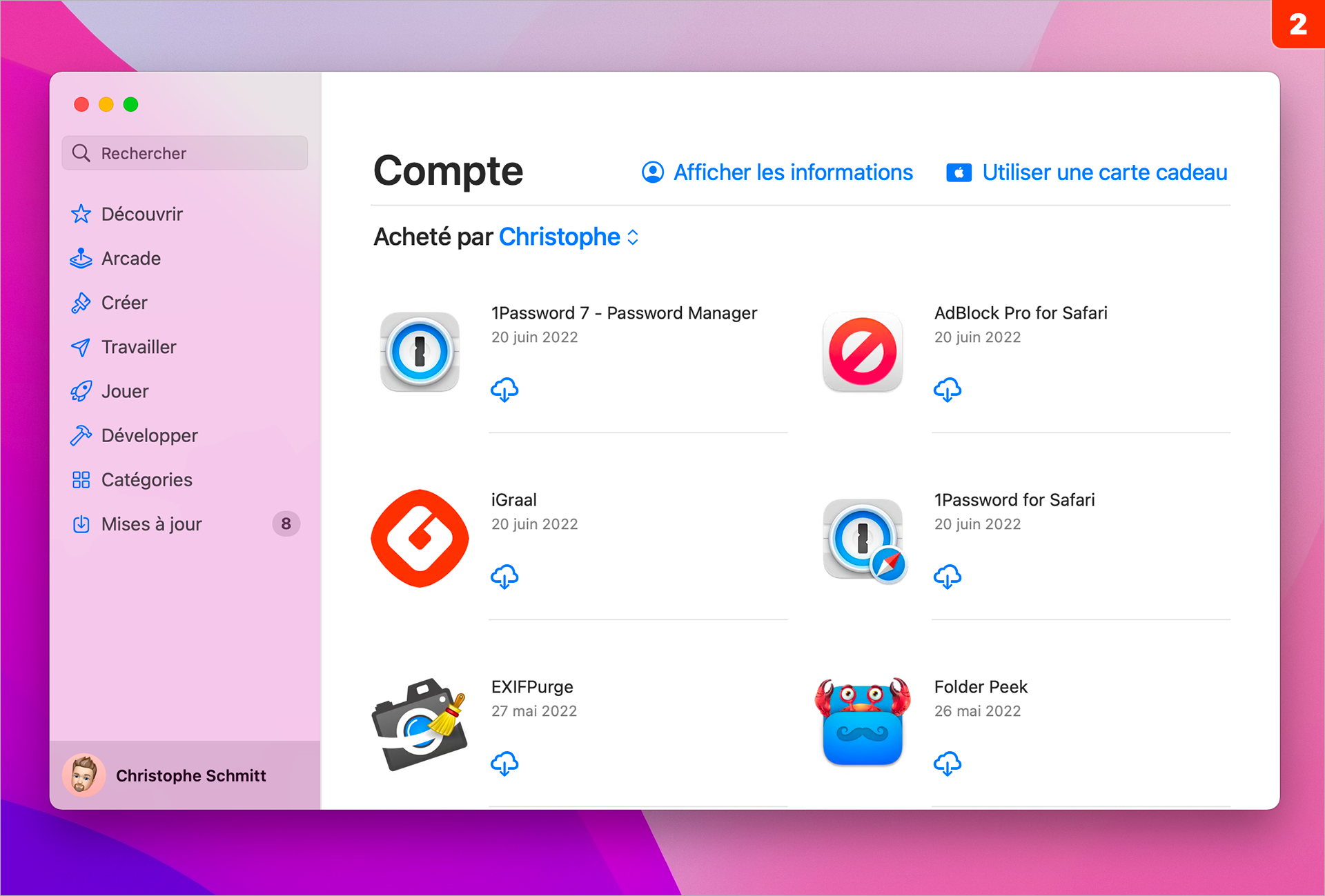 macOS • Téléchargez à nouveau une application supprimée depuis l'App Store