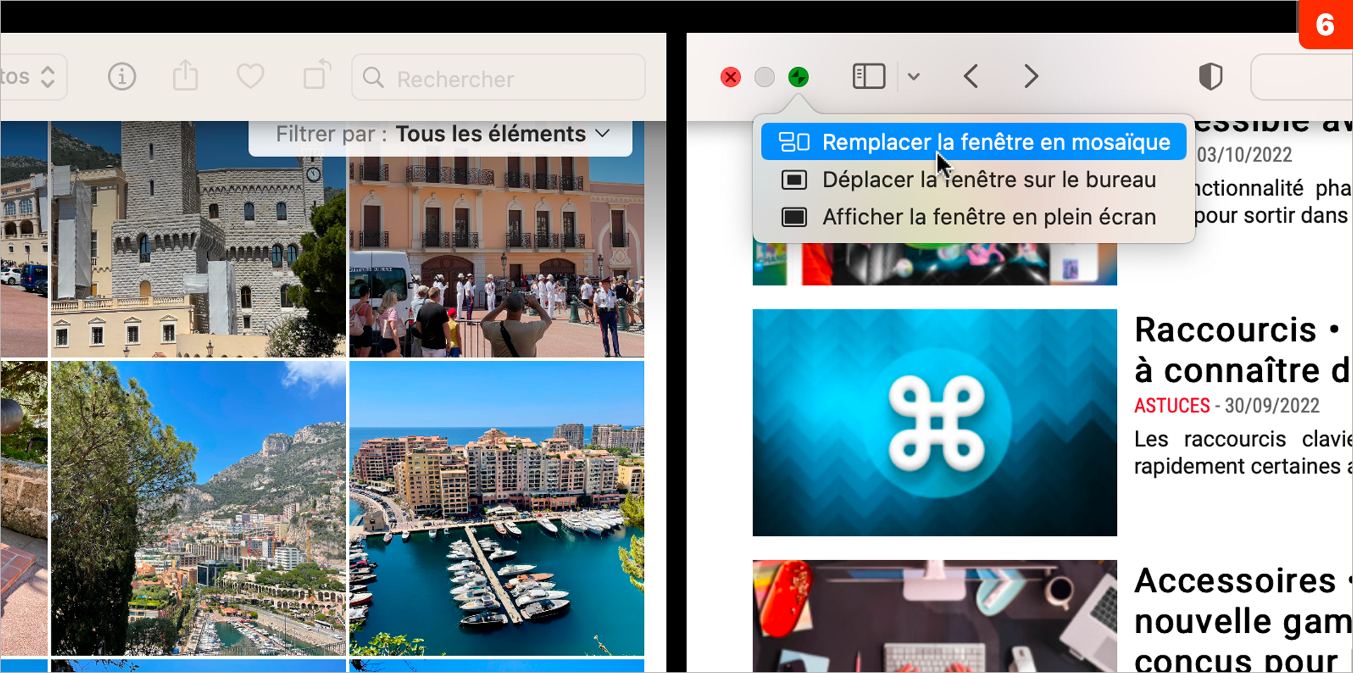 macOS • Comment travailler en affichant deux fenêtres à la fois en plein écran