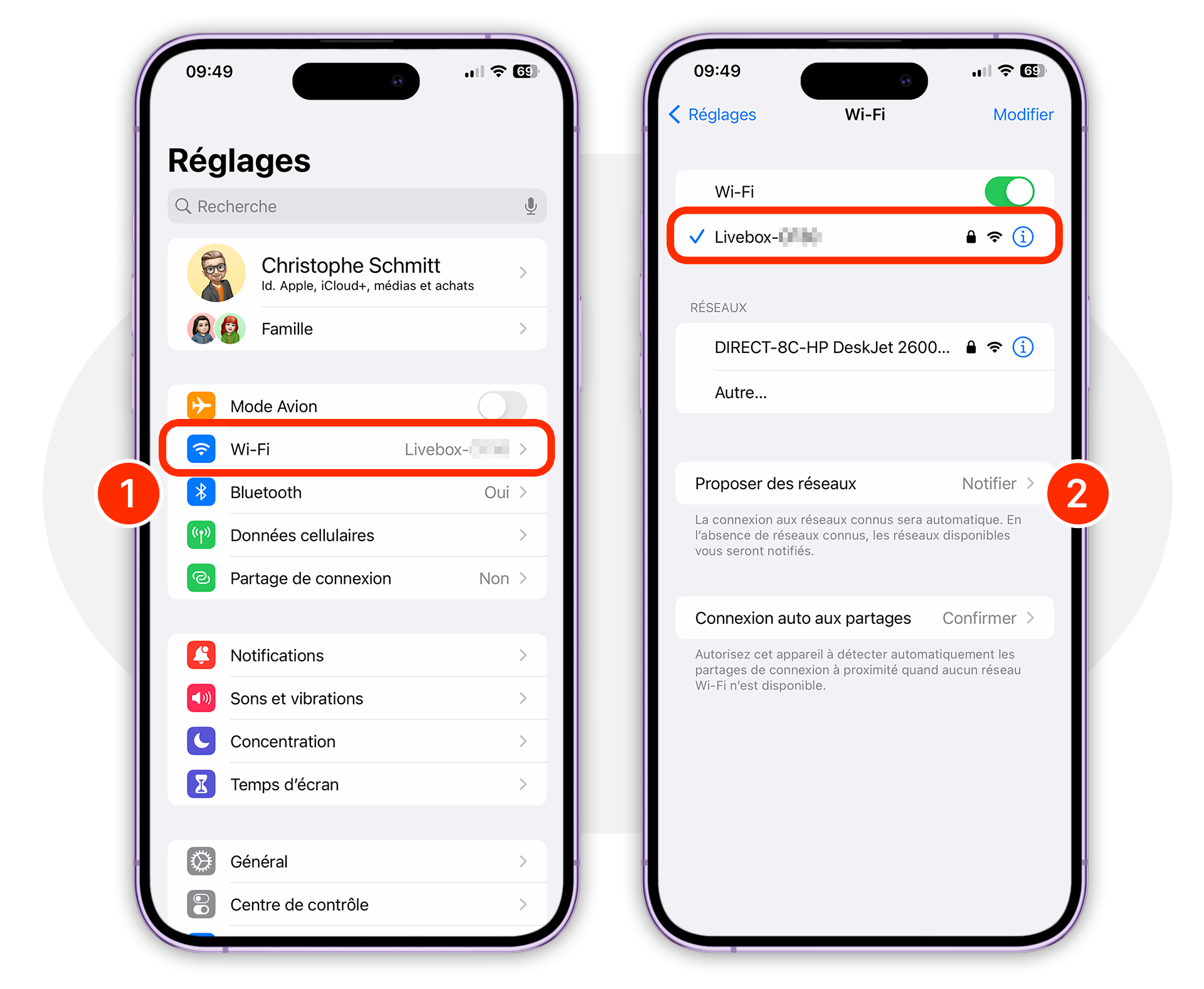 iOS • Affichez puis partagez votre mot de passe Wi-Fi