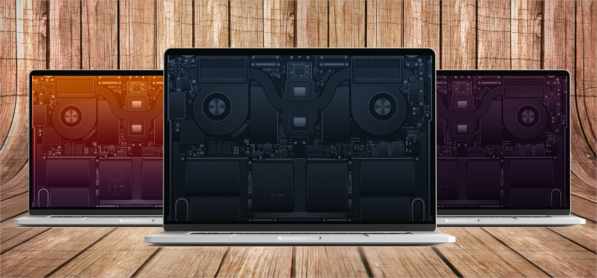 Fonds d’écran • Affichez l’intérieur du MacBook M2 dans votre Mac