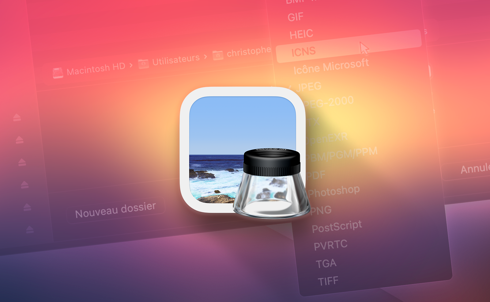Mac • Accédez à plus d’options de formats de fichier dans Aperçu