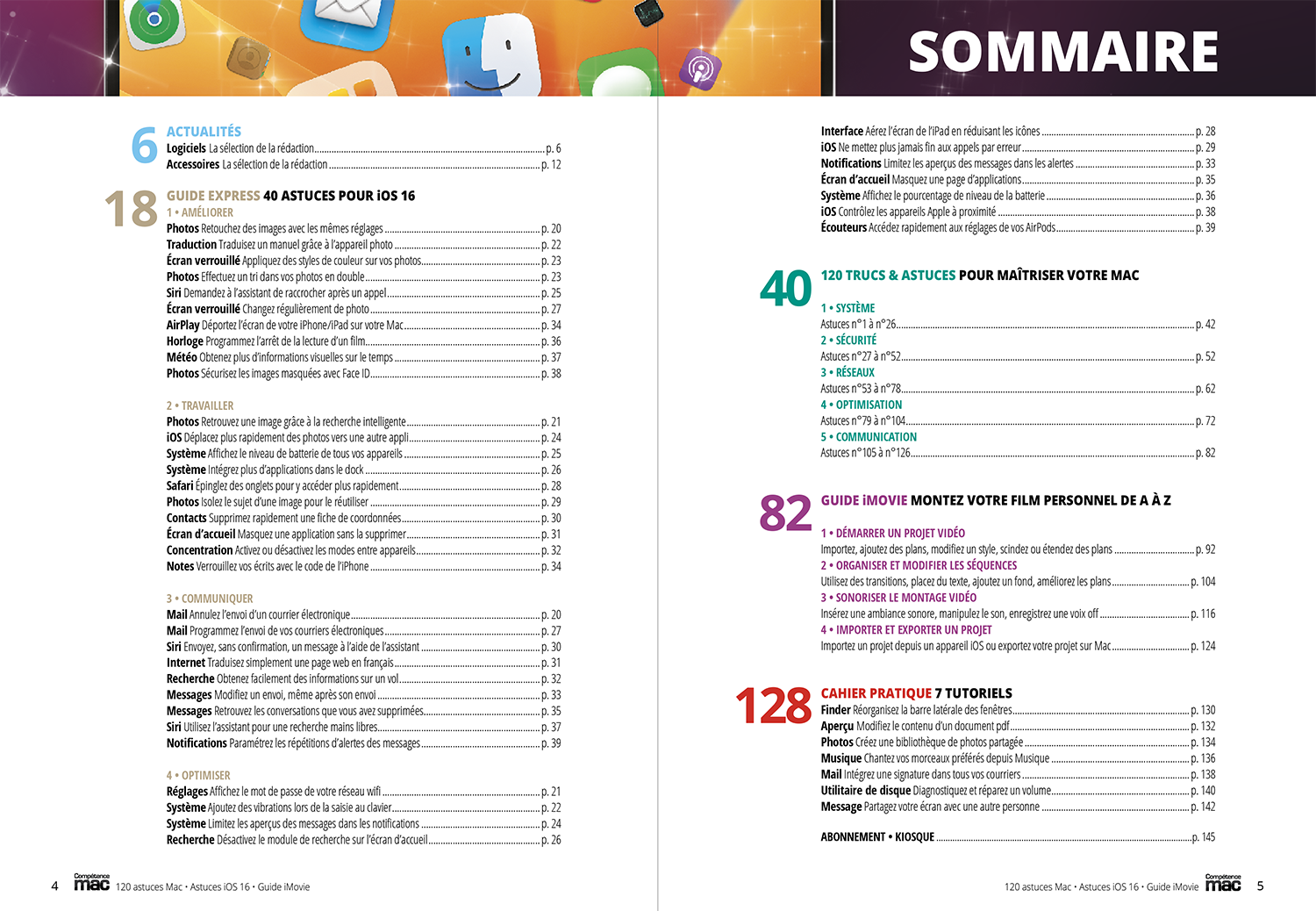 Compétence Mac 80 : 120 trucs et astuces pour maîtriser votre Mac • 40 astuces iOS 16 • Guide iMovie Compétence Mac 80 : 120 trucs et astuces pour maîtriser votre Mac • 40 astuces iOS 16 • Guide iMovie