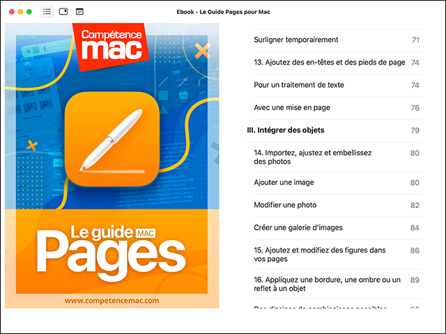 Le guide Pages pour Mac (ebook)